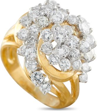 Luxury Bazaar 18K Yellow Gold 3.0ct Diamond Ring MF30-050626