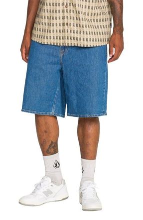 Volcom Billow Loose Fit Denim Shorts in Bold Blue at Nordstrom, Size 32