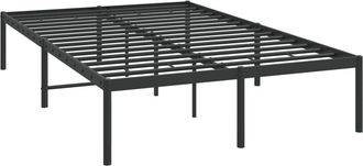 vidaXL Estructura De Cama Sin Colch&oacute;n Metal Negro 120x190 Cm Vidaxl