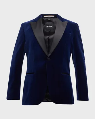 BOSS Men & apos;s Velvet Peak-Lapel Dinner Jacket