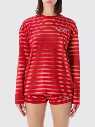 Sporty & Rich Striped Long-Sleeved Cotton T-shirt with Relaxed Fit