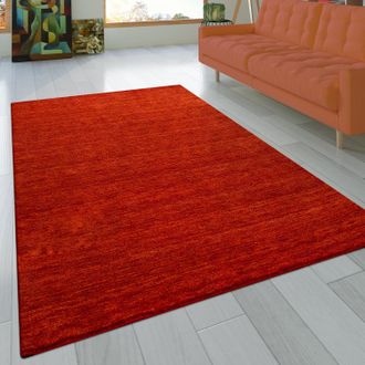 Paco Home Paco Home - Alfombra Salon De Habitacion Pelo Corto Fibra Natural Lisa A Mano Gabbeh 120x170 Cm, Terracota