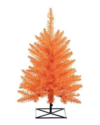 Vickerman 3Ft Orange Fir Artificial Christmas Tree, Unlit