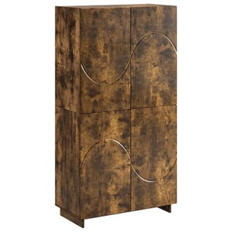 vidaXL Aparador Alto Roble Ahumado 79 X 41 X 151 Cm Vidaxl