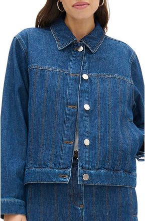 Aligne Hestia Denim Jacket in Ocean Blue at Nordstrom, Size X-Small