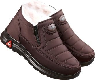 Generic Fluffy Boots for Women, Ladies Ankle Boots - Comfortable Warm Flat Shoes Lightweight Non-Slip Booties with Zipper Comfy Thermal Sport Shoes Winter Sol