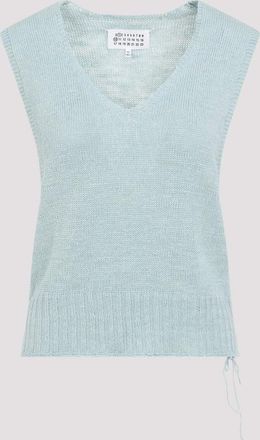 Maison Margiela Light Blue V-Neck Vest
