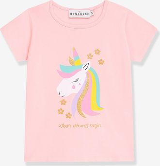 Danamade Shirt mit Pailletten-Regenbogen M&auml;dchen DANAMADE pudrig rosa