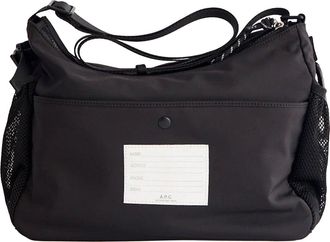 A.P.C. Unisex Shoulder Bag Trek Black Nylon