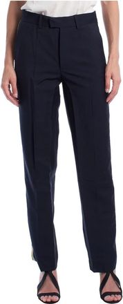 Zadig&Voltaire Op maat gemaakte rechte broek met decoratieve zijstreep - Dames - Straight fit broeken - Blauw - S - Broeken
