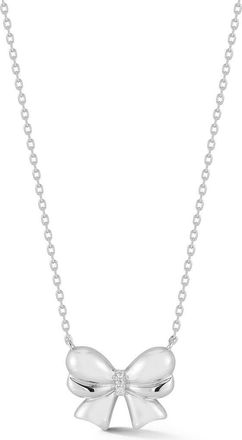 Glaze Jewelry Bow Pendant Necklace in Silver at Nordstrom Rack