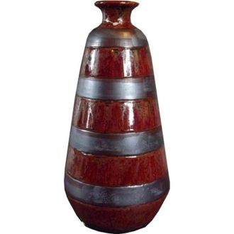 OEM Elegante Jarr&oacute;n De Piedra Marr&oacute;n Y Rayas, Tama&ntilde;o 36x16 Cm