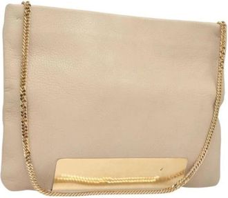 Jimmy Choo London Pre-owned borse di pelle a tracolla - - Pre-owned - Donna - Beige - ONE SIZE