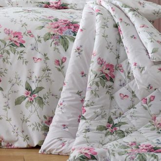 Catherine Lansfield Catherine Lansfield Bridgerton Penelope - Copriletto reversibile con motivo floreale, 3,5 tog, 200 x 200 cm, colore: Crema