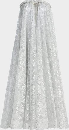 Zimmermann Carousel Metallic Lace Strapless Dress