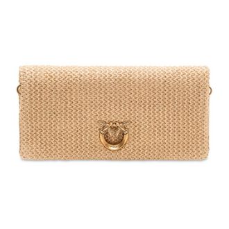 Pinko Cross Body Bags, female, Beige, Size: ONE SIZE Click Soft Horizontal