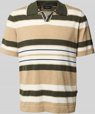 Maerz MAERZ Muenchen Regular Fit Poloshirt aus reiner Baumwolle Modell Open in Sand, Gr&ouml;&szlig;e 50