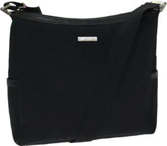 Gucci Pre-owned Canvas gucci-bags - Dames - Vintage Schoudertas - Zwart - ONE Size - Leer - Vintage