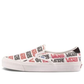 Vans Slip-On 59 LX Racing Red Logo Checkerboard VN0A4BVDVZC