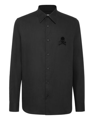 Philipp Plein Regular Fit Overhemd Visgraat