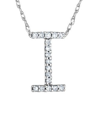 Suzy Levian 14K Diamond Initial Necklace (A-Z)