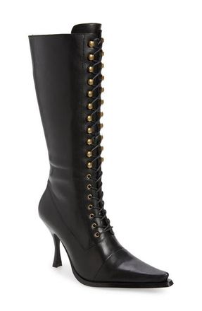 Jeffrey Campbell Lani Lace-Up Boot in Black at Nordstrom, Size 5.5