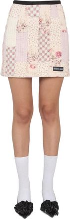 Marine Serre Multicolor Patchwork Mini Skirt