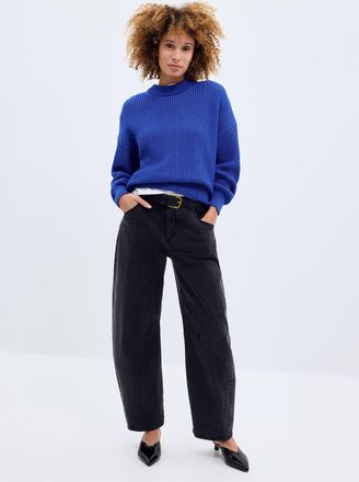 Armedangels Womens Two-tone pure cotton shaker-rib sweater