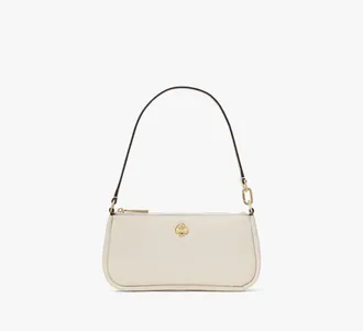 Kate Spade New York Womens Kayla Mini Bag in White | Pebble Leather