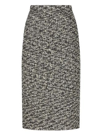 Gucci Midi-rok met textuur - Zwart