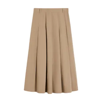 Max Mara Midi Skirts, female, Brown, Size: L Midi Skirt