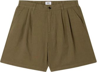Obey Shorts - Heren - Bermuda - Groen - W32 - Linnen - Korte Broeken