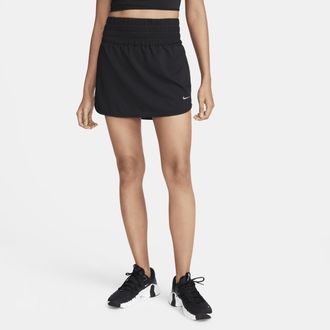 Nike Womens One Dri-FIT Ultra High-Waisted Skort in Black | FV5567-010