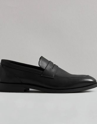 Hudson Mens CHALTON MENS BLACK LEATHER LOAFER - Size: 11