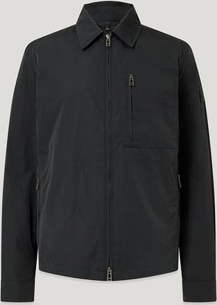 Belstaff Mens Grid Overshirt in Black Nylon - Size X-Large