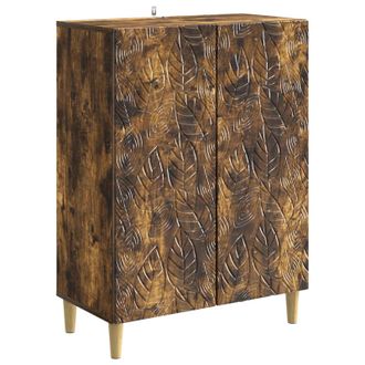 vidaXL Aparador Roble Ahumado 66 X 34,5 X 90 Cm Madera De Ingenier&iacute;a Vidaxl