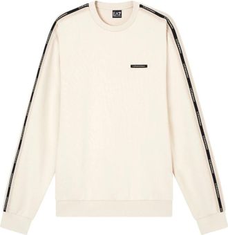 Emporio Armani Jersey Sweatshirt - Heren - Sweatshirts - Beige - XL - Katoen - Hoodies & sweatvesten