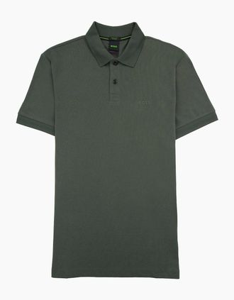 HUGO BOSS Mens Hugo Boss Pio 1 Stretch Regular Fit Polo Green 379 - Size: 40/Regular