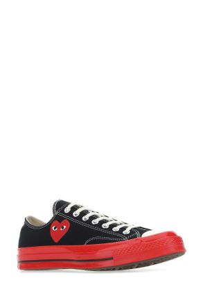 Comme Des Gar&ccedil;ons Comme Des Garcons Play Canvas with Heart Logo Sneaker - Black