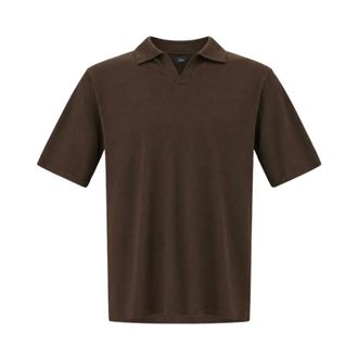 Herno Polo Shirts, male, Brown, Size: L Piqu&eacute; Polo