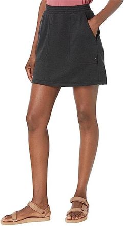 Prana Cozy Up Sport Skirt Womens Black Jersey Elastic Waist A-Line FROG220