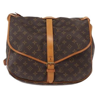 Louis Vuitton Saumur Monogram Canvas Brown Canvas Handbag (Pre-Owned)