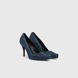 Diesel D-Lucette-Pumps in denim - Heels - Woman - Blue