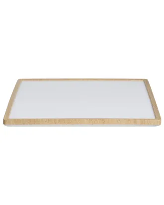 Beliani Pannello Luminoso Led Quadrato Plafoniera A Filo Soffitto Con Telecomando 42 Cm Marrone Chiaro Tivora