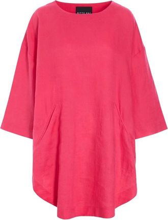 Bitte Kai Rand Elegante Tuniek - Dames - Tunieken - Roze - 3XS - Linnen - Overhemden