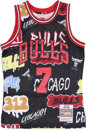 Mitchell & Ness Sportswear, male, Black, Size: S Chicago Bulls Toni Kukoc Tank Top