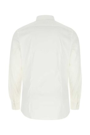 Prada Mens White Poplin Shirt F0009 Camicie