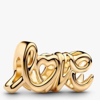 Pandora 14k Gold-plated Handwritten Love Charm