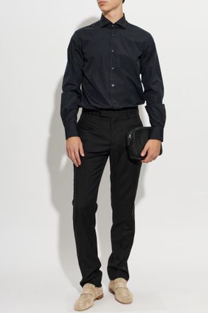 Paul & Shark Long-sleeve Shirt, Mens, Navy Blue