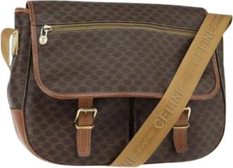 Celine Pre-owned Vintage Canvas Cross Body Bag - Dames - Vintage Schoudertas - Bruin - ONE Size - Vintage
